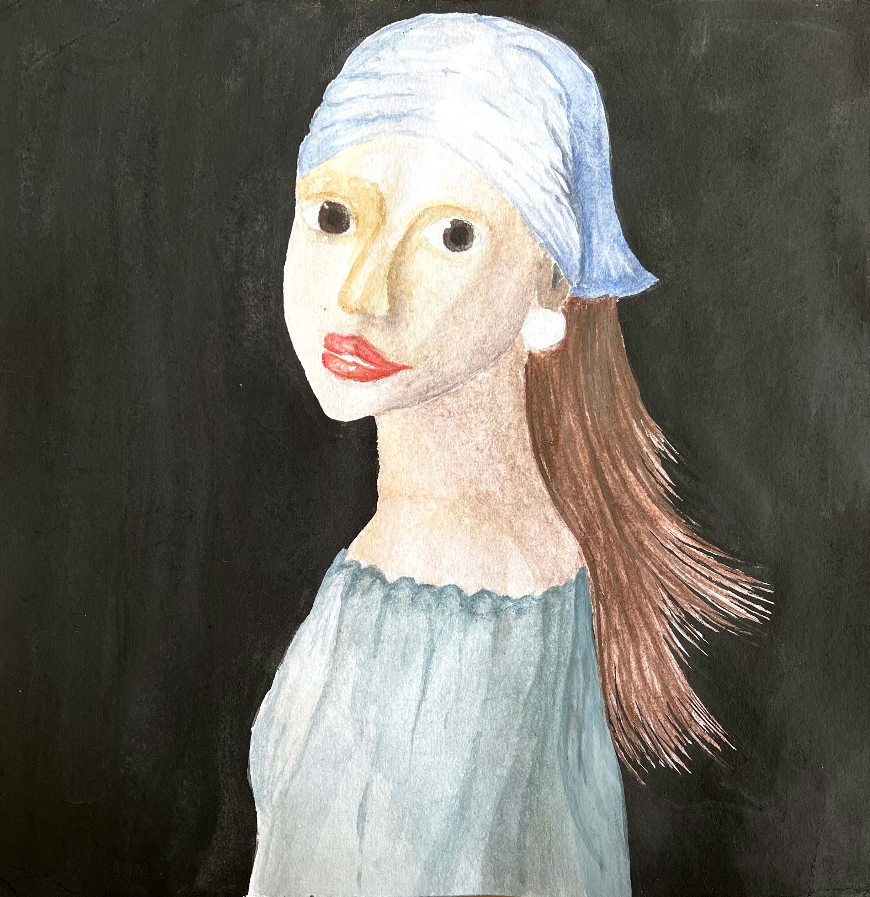 Hana Staňková (12 let), Jan Vermeer - Dívka s perlou, ZŠ Hulín